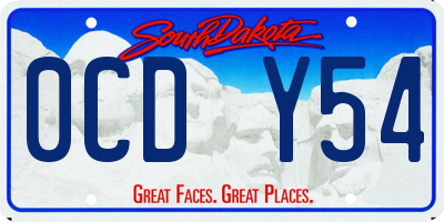 SD license plate 0CDY54