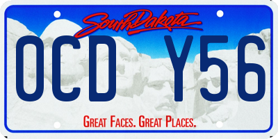 SD license plate 0CDY56