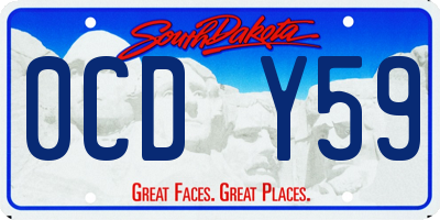 SD license plate 0CDY59