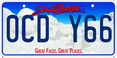 SD license plate 0CDY66