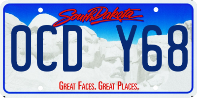 SD license plate 0CDY68