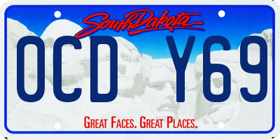 SD license plate 0CDY69