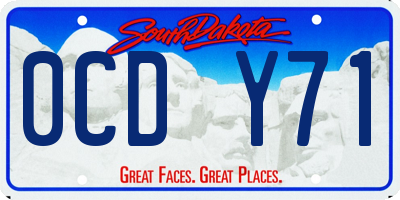 SD license plate 0CDY71