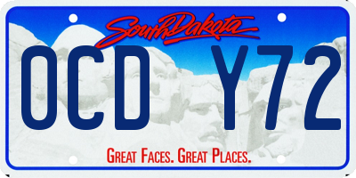 SD license plate 0CDY72