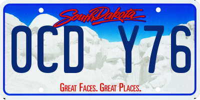 SD license plate 0CDY76