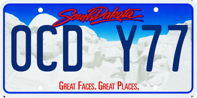 SD license plate 0CDY77