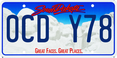 SD license plate 0CDY78