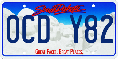 SD license plate 0CDY82