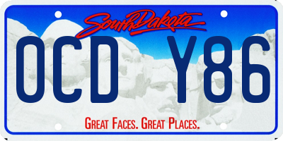 SD license plate 0CDY86