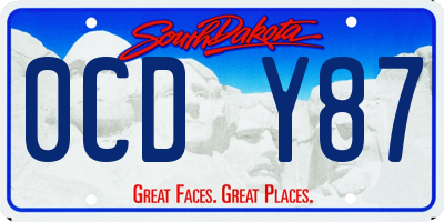 SD license plate 0CDY87
