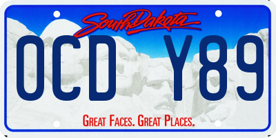 SD license plate 0CDY89