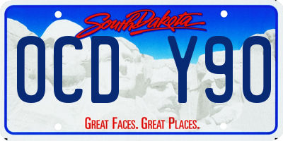 SD license plate 0CDY90