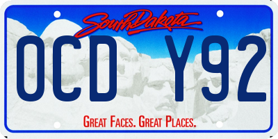 SD license plate 0CDY92