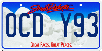 SD license plate 0CDY93