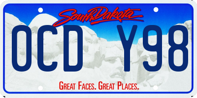 SD license plate 0CDY98