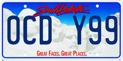 SD license plate 0CDY99