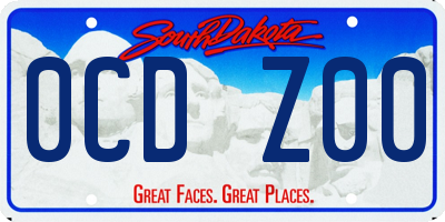 SD license plate 0CDZ00