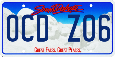 SD license plate 0CDZ06