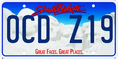 SD license plate 0CDZ19