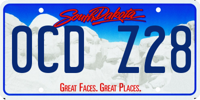 SD license plate 0CDZ28