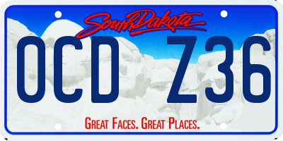 SD license plate 0CDZ36