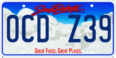 SD license plate 0CDZ39