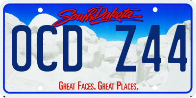 SD license plate 0CDZ44