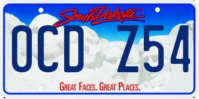SD license plate 0CDZ54