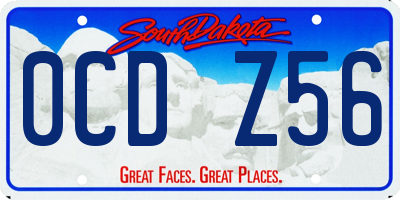 SD license plate 0CDZ56