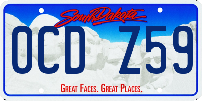 SD license plate 0CDZ59