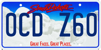 SD license plate 0CDZ60