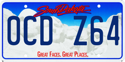 SD license plate 0CDZ64