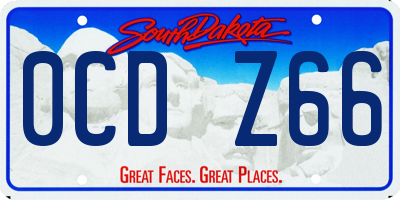 SD license plate 0CDZ66