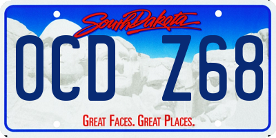 SD license plate 0CDZ68