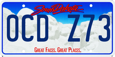 SD license plate 0CDZ73