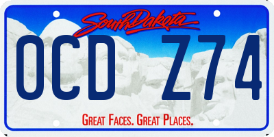SD license plate 0CDZ74