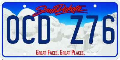 SD license plate 0CDZ76