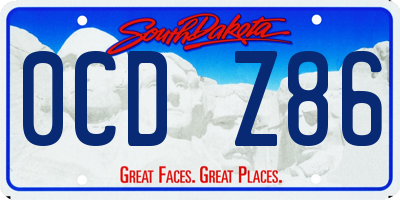 SD license plate 0CDZ86