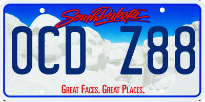 SD license plate 0CDZ88