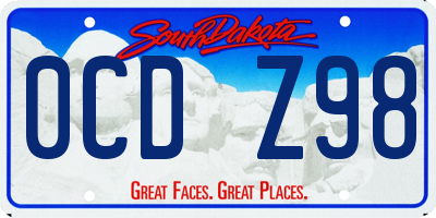 SD license plate 0CDZ98