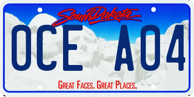 SD license plate 0CEA04