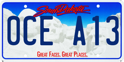 SD license plate 0CEA13