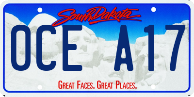 SD license plate 0CEA17