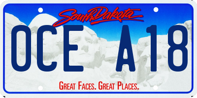 SD license plate 0CEA18