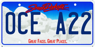 SD license plate 0CEA22
