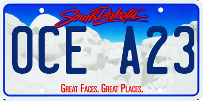 SD license plate 0CEA23
