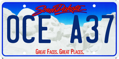 SD license plate 0CEA37