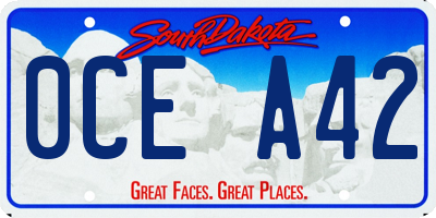 SD license plate 0CEA42