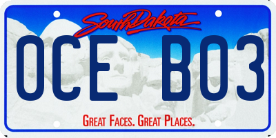 SD license plate 0CEB03
