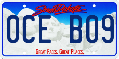 SD license plate 0CEB09